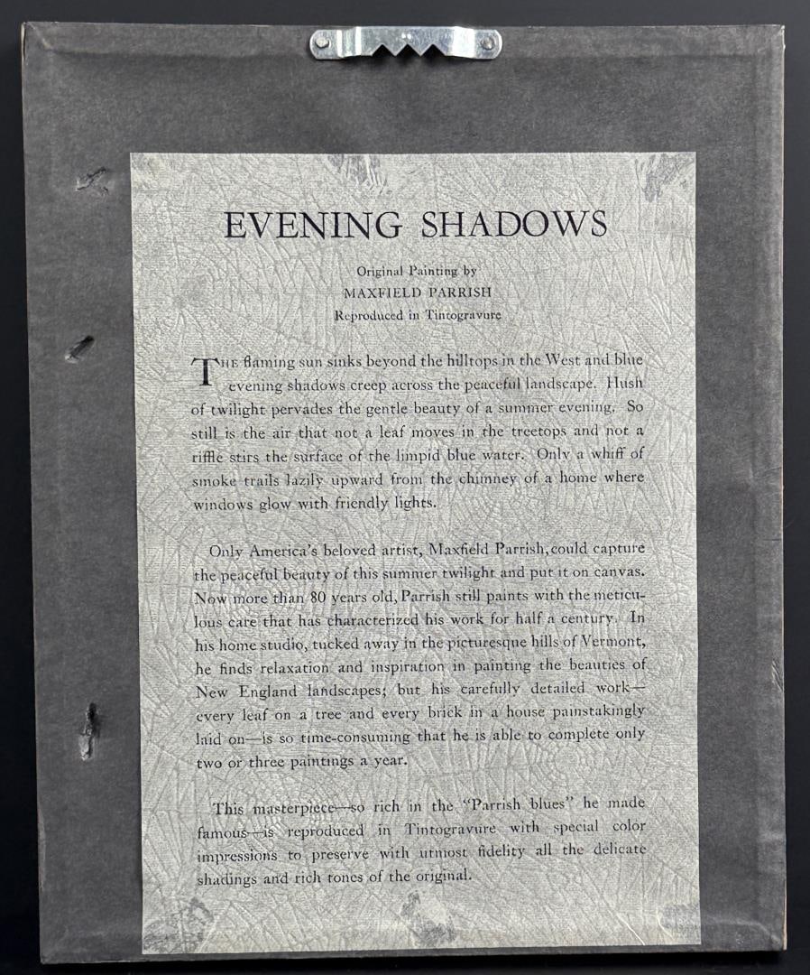 Evening Shadows Maxfield Parrish Print - 3