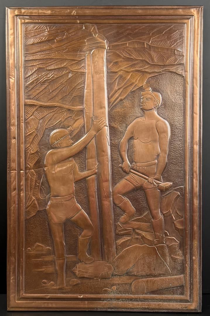 Wroclaw Poland University Copper Mining Plaque: 14 5/8" by 22 3/4"