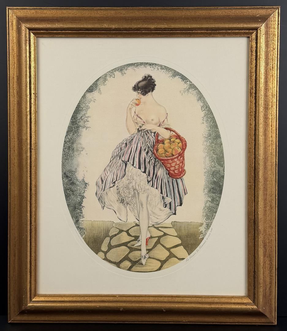 Louis Icart Le Panier De Pommes Print (1 of 4)