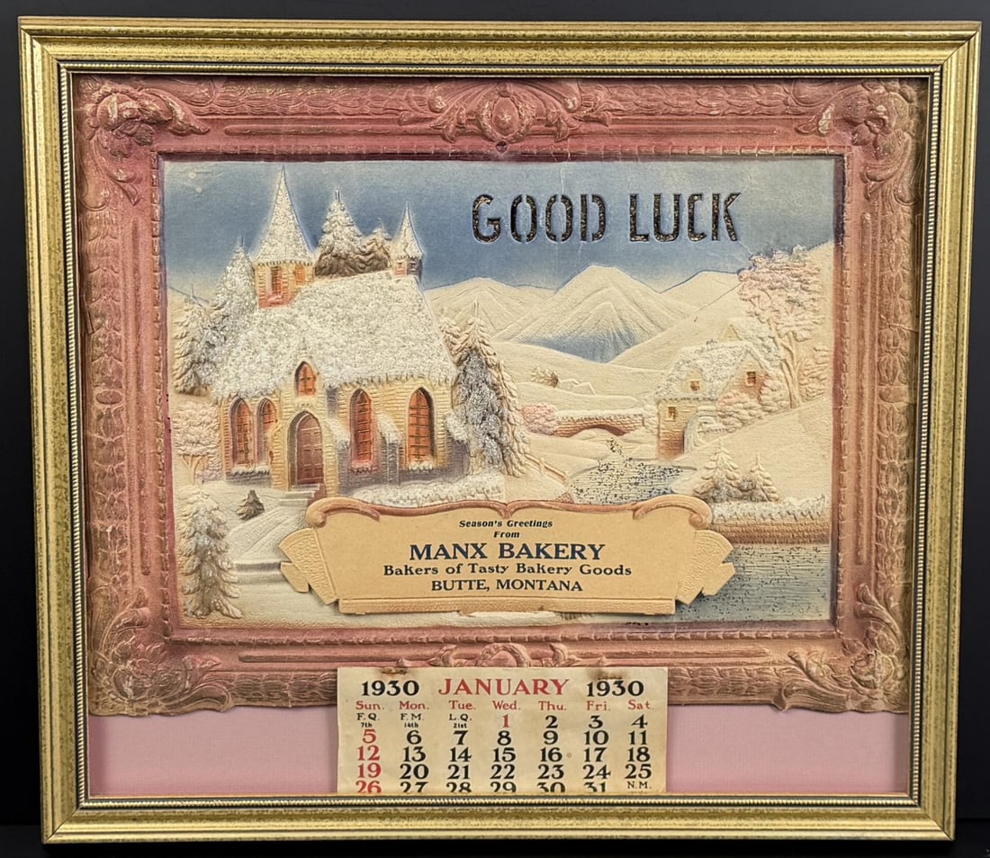 1930 Manx Bakery Butte Montana Calendar (1 of 4)