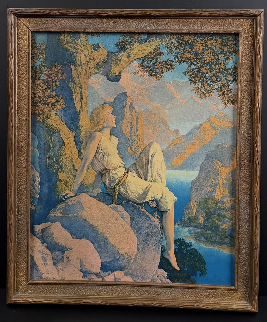 Dawn Maxfield Parrish Print: 16 5/8" by 19 1/2" framed.