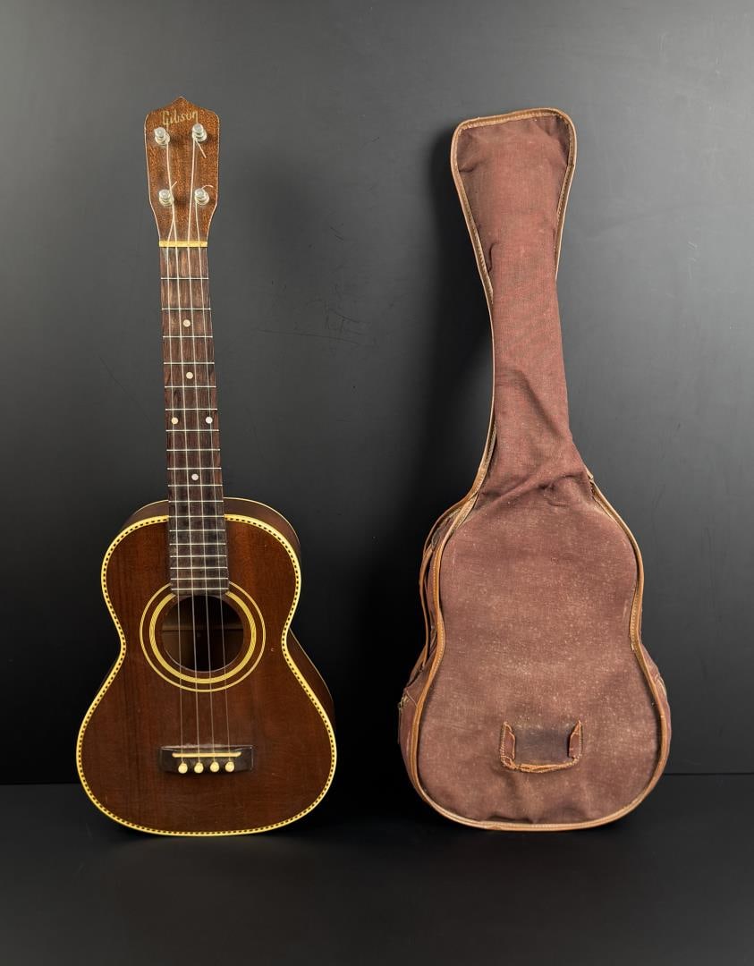 1920s Gibson Style 2 Soprano Ukulele: 24 1/2" long. No serial or model numbers found.