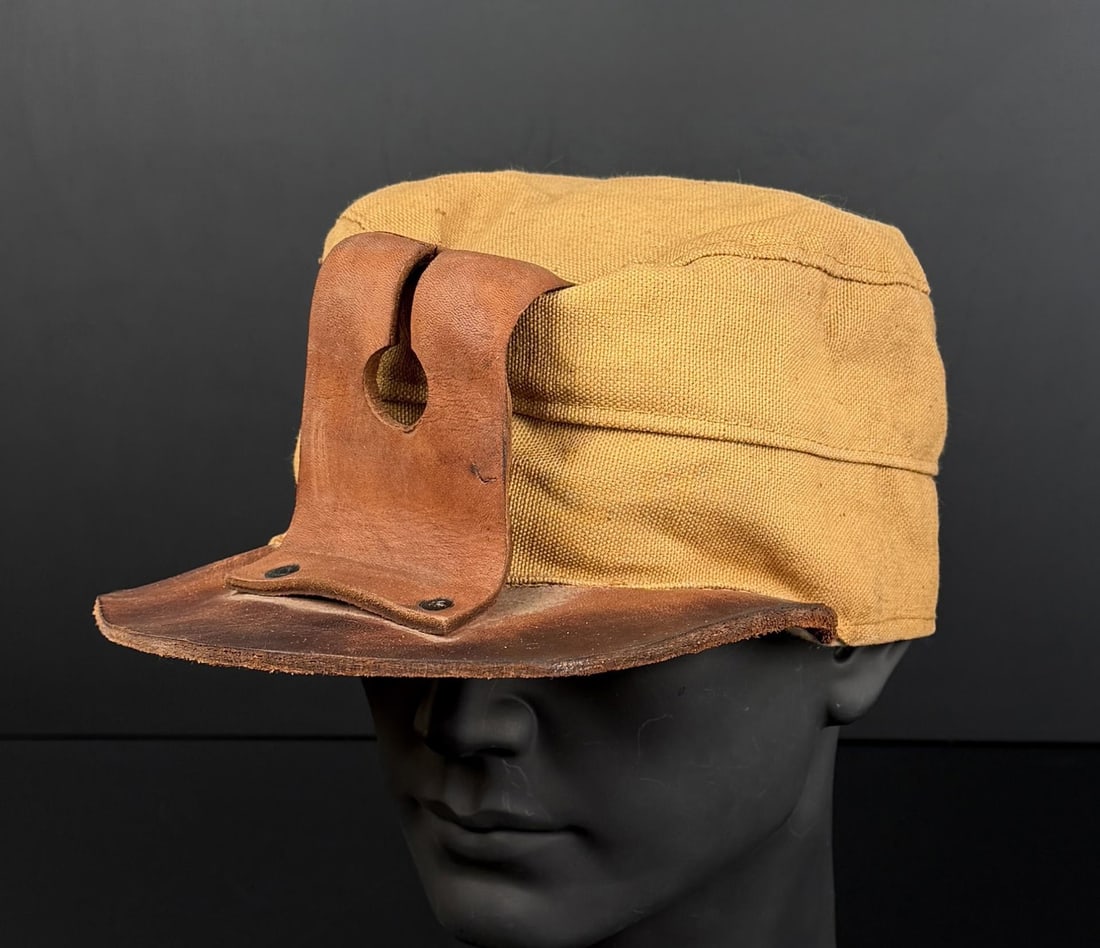Butte Montana Canvas Leather Miners Carbide Hat (1 of 5)
