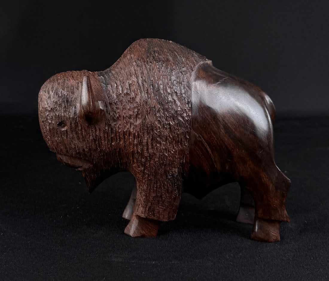 Mexican Ironwood Buffalo Carving (1 of 5)