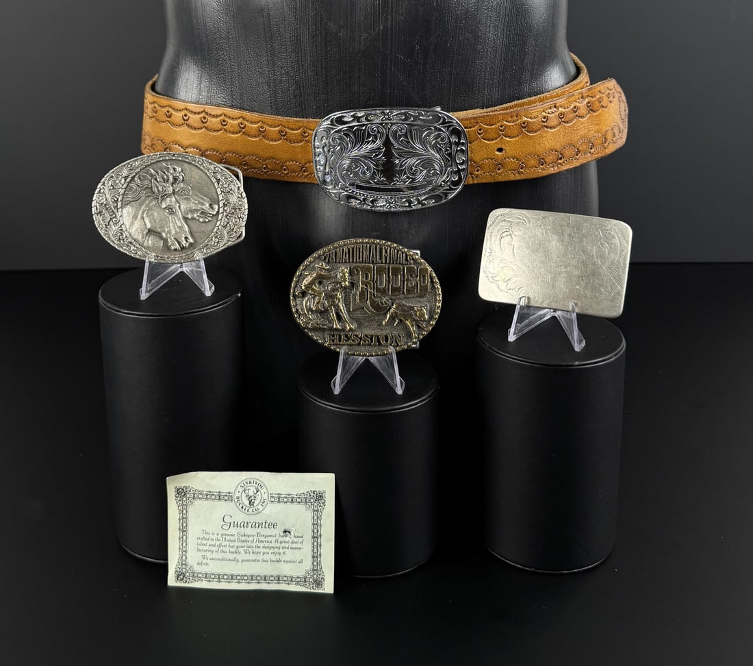 Collection of Cowboy Belt Buckles (1 of 9)