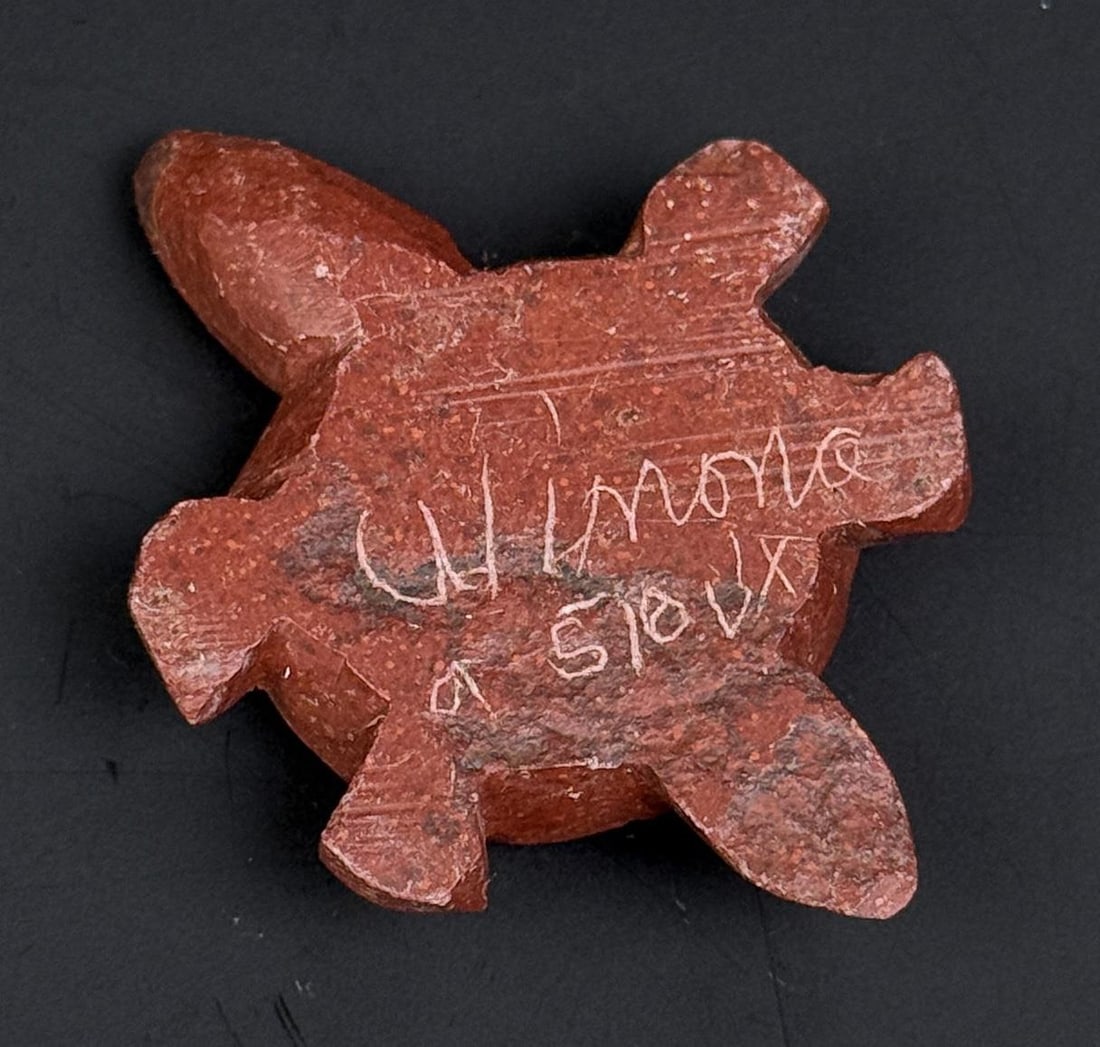 Native American Catlinite Pipestone Turtle - 3