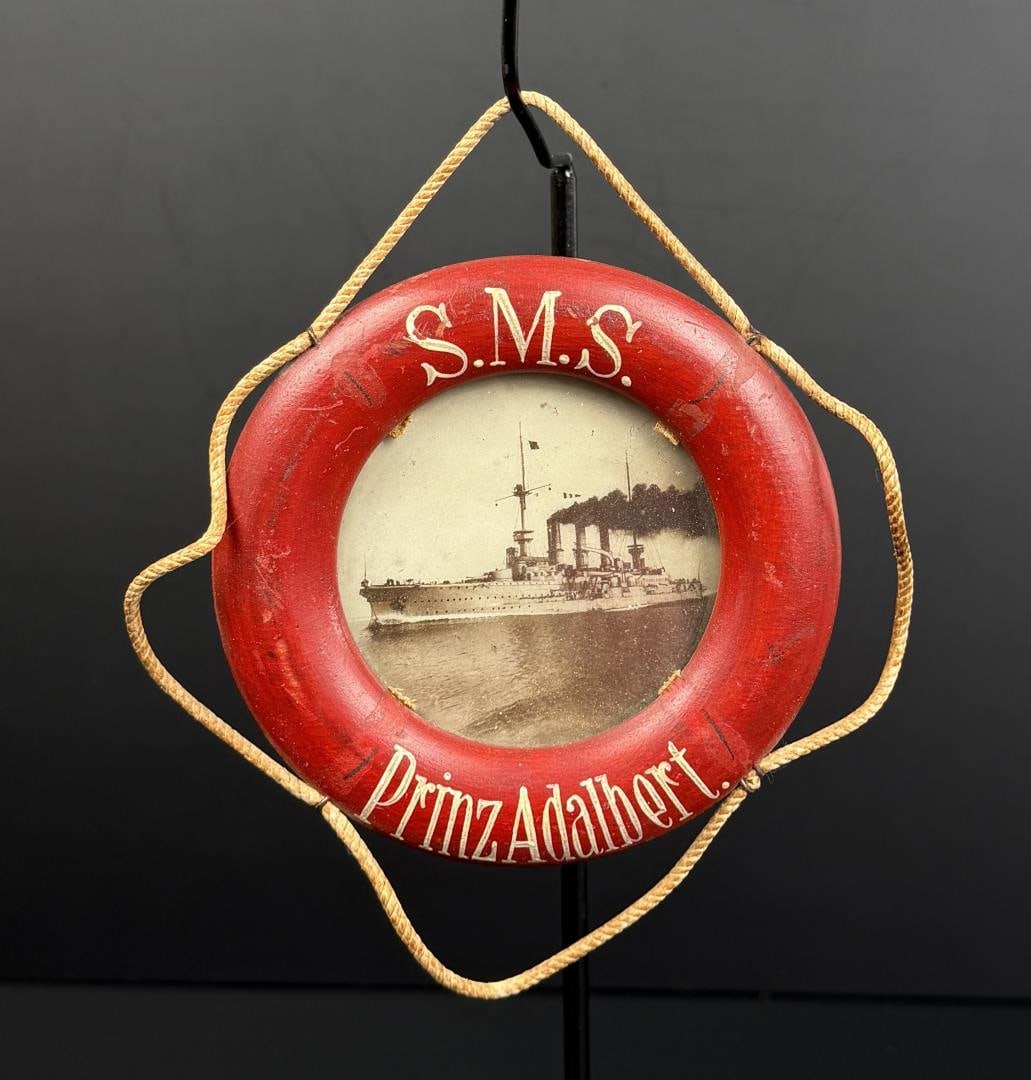 WWI WW1 German SMS Prinz Adalbert Lifebouy Frame: 5 1/8" by 6"