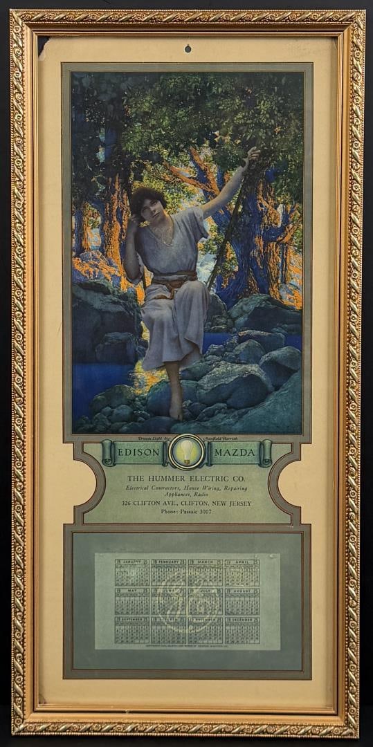 Edison Mazda Dream Light Maxfield Parrish Calendar (1 of 3)