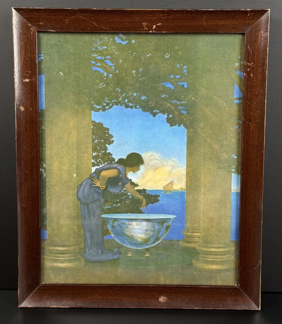 Circe's Palace Maxfield Parrish Print: Dodge Publishing Company. 10 3/4" by 13" framed.