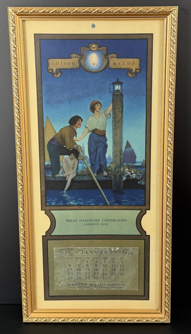 Lamplighter Edison Maxfield Parrish Calendar (1 of 5)