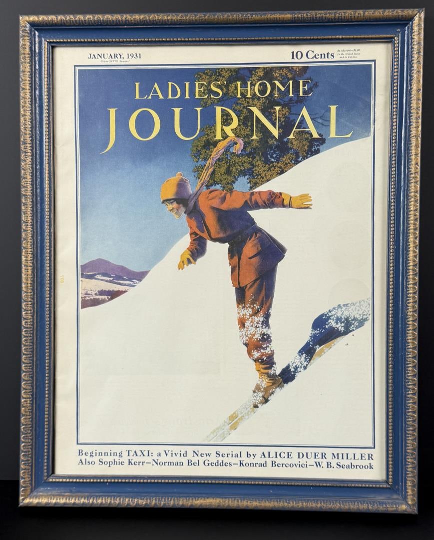Ladies Home Journal Cover Maxfield Parrish Print: 1931. 12 1/2" by 15 1/2" framed.