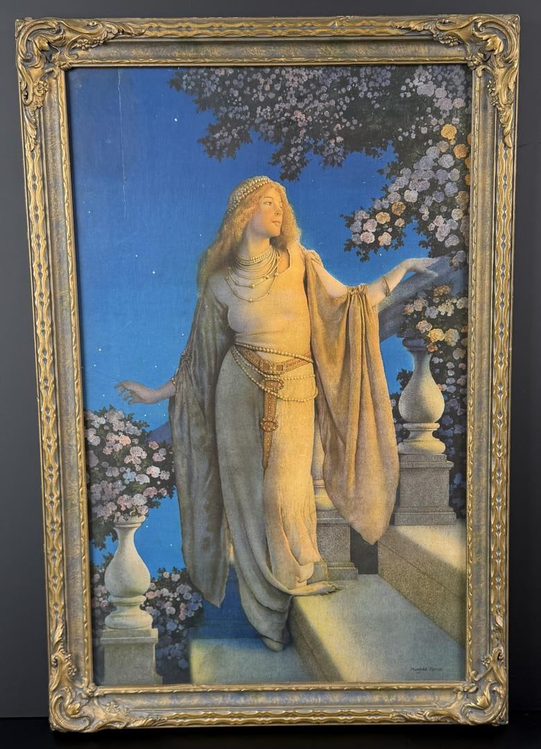 Enchantment Maxfield Parrish Print: 16 1/2" by 24 1/2" framed.