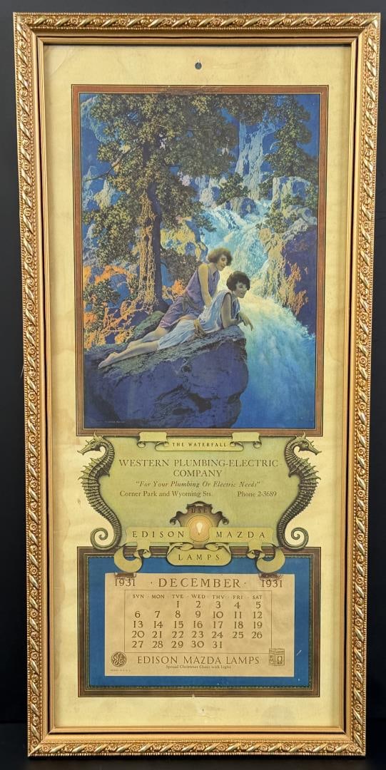 The Waterfall Edison Maxfield Parrish Calendar (1 of 4)