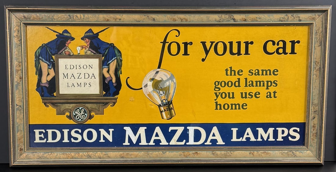 Edison Mazda Lamps Maxfield Parrish Sign (1 of 4)