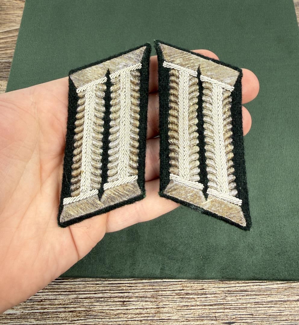WW2 German Heer OKH OKW Collar Tabs: Nice original set.