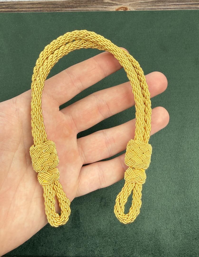 WW2 German Bullion Visor Chin Cord Chinstrap: Nice original example.