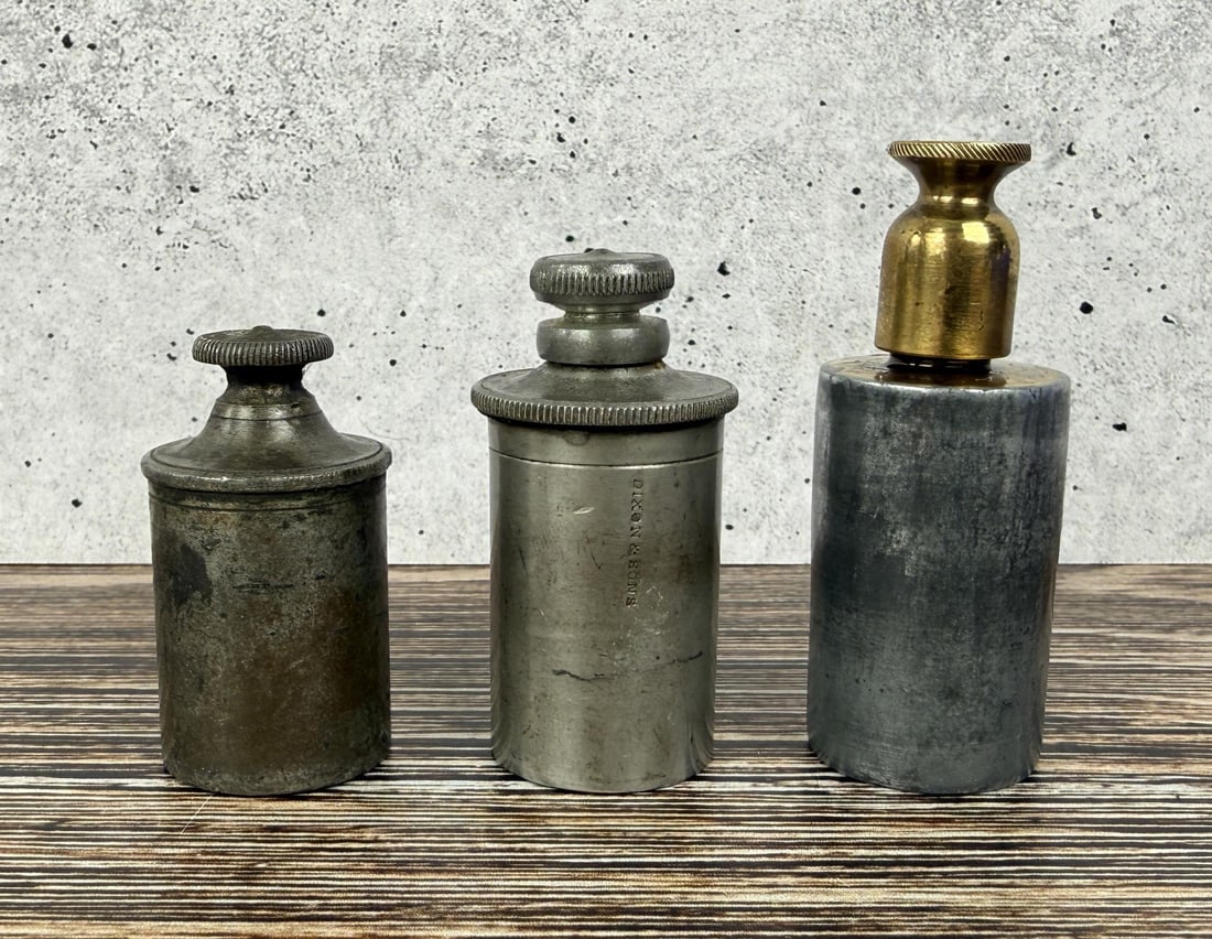 James Dixon & Sons Pewter Gun Oil Bottles (1 of 5)