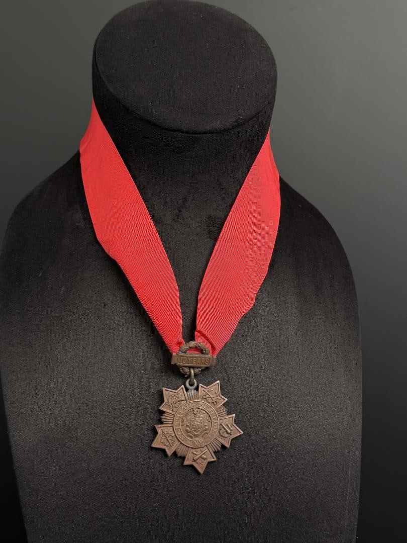 Tiffany & Co Spanish American War 10 Year Medal: New York National Guard 10 Years Faithful Service.
