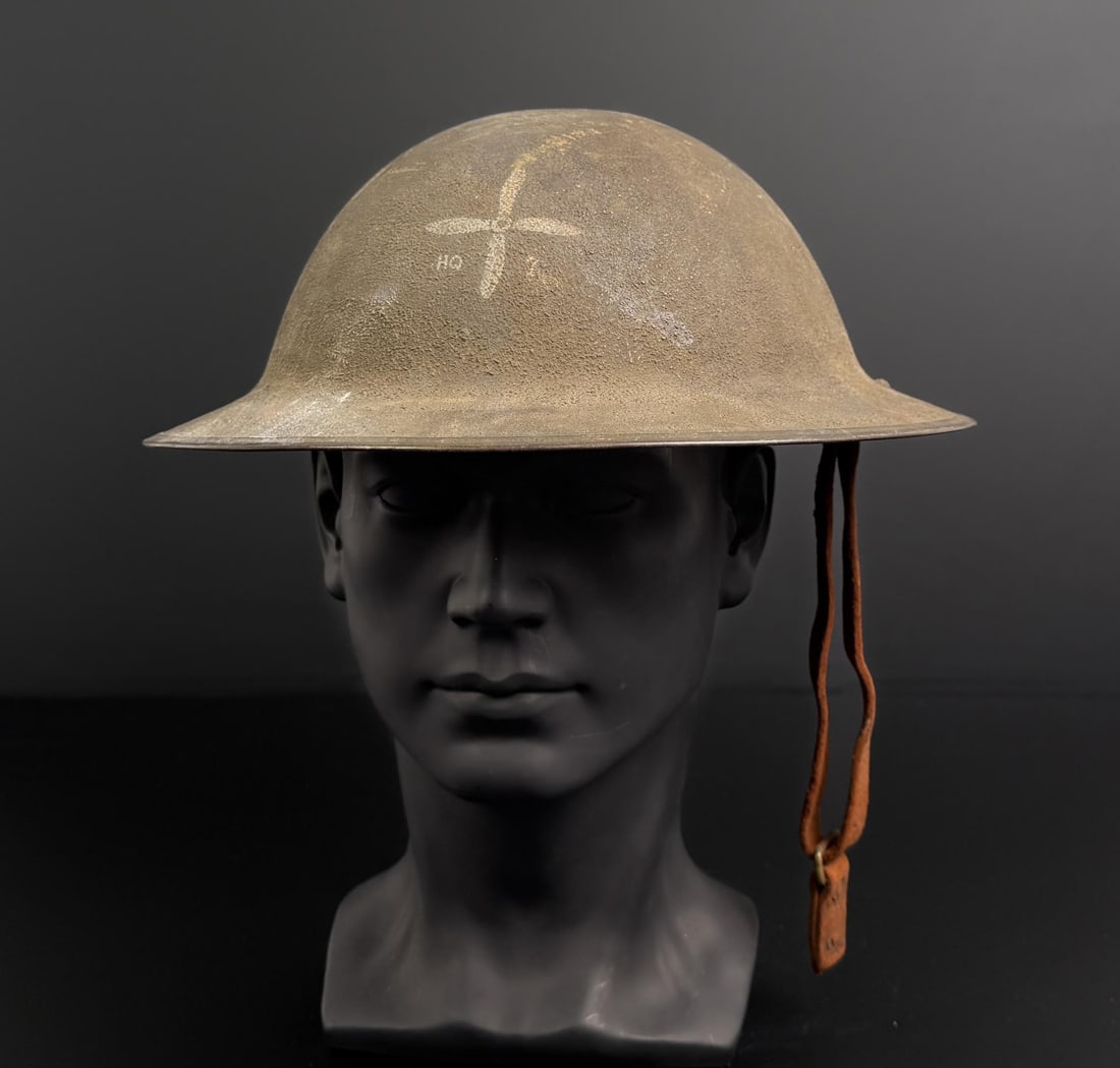 WWI WW1 US Army 7th Aero Squadron Helmet (1 of 6)