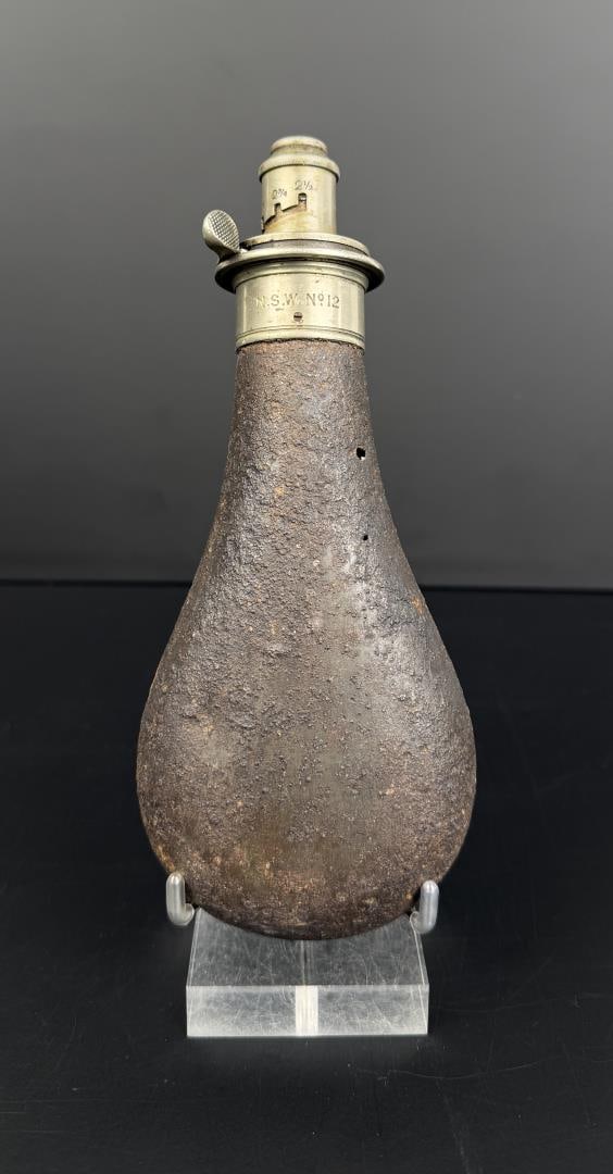 G&JW Hawksley Nickel Powder Flask (1 of 8)