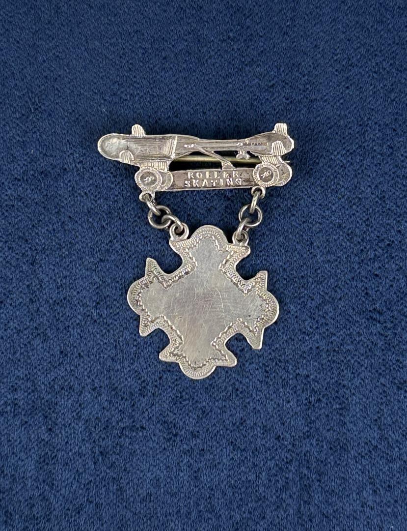 Victorian Sterling Silver Roller Skating Medal (1 of 3)