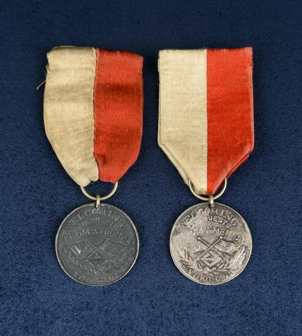 Pre WW2 Yokohama Japan Sterling Silver Medals (1 of 3)