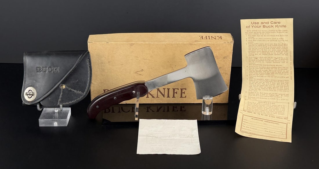 Buck 106 Micarta Handle Hatchet Axe: New in box.