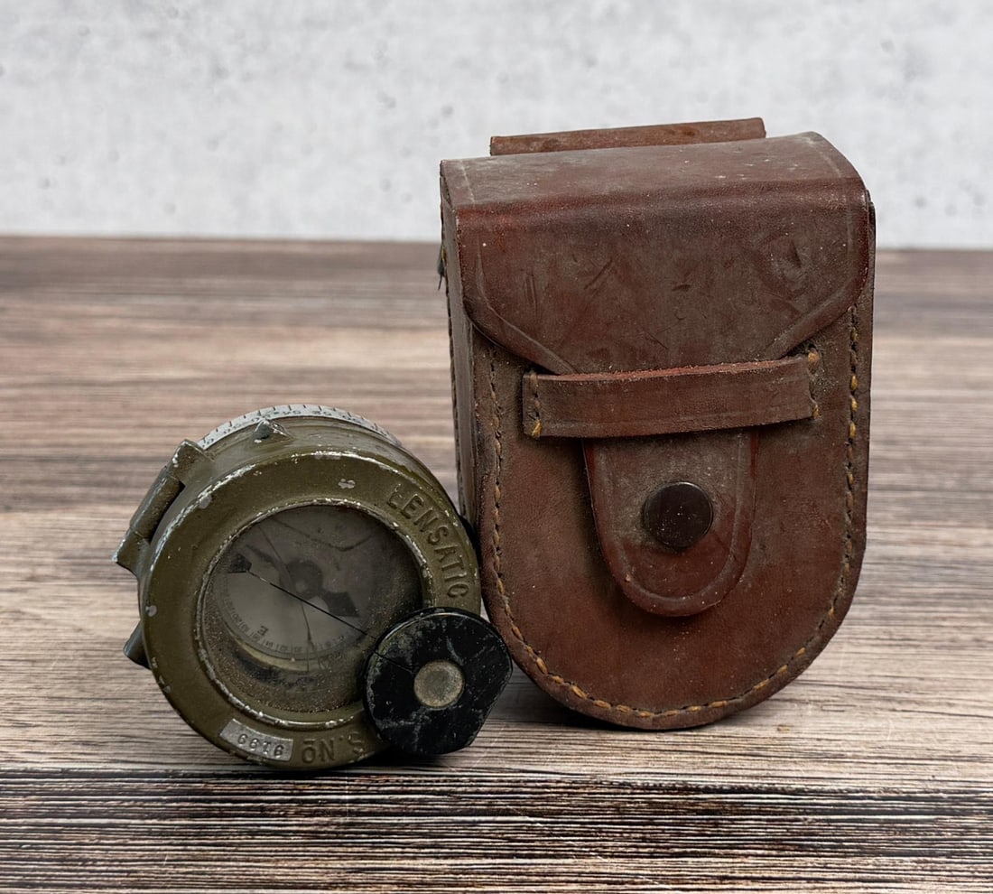 WW1 WWI M1918 Lensatic Marching Compass in Pouch (1 of 7)