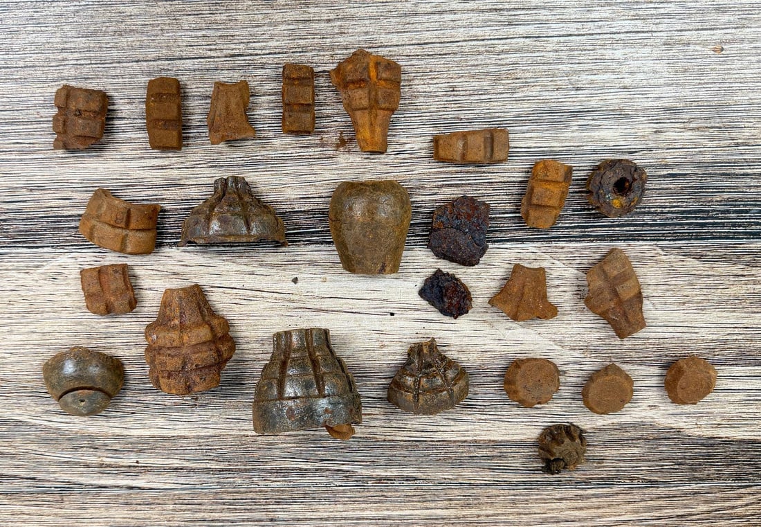 WWI WW1 Meuse Argonne Forest Grenade Relics: Nice grouping