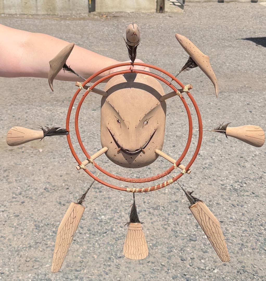 Alaskan Yupik Inuit Eskimo Spirit Mask: 18 1/2" diameter.