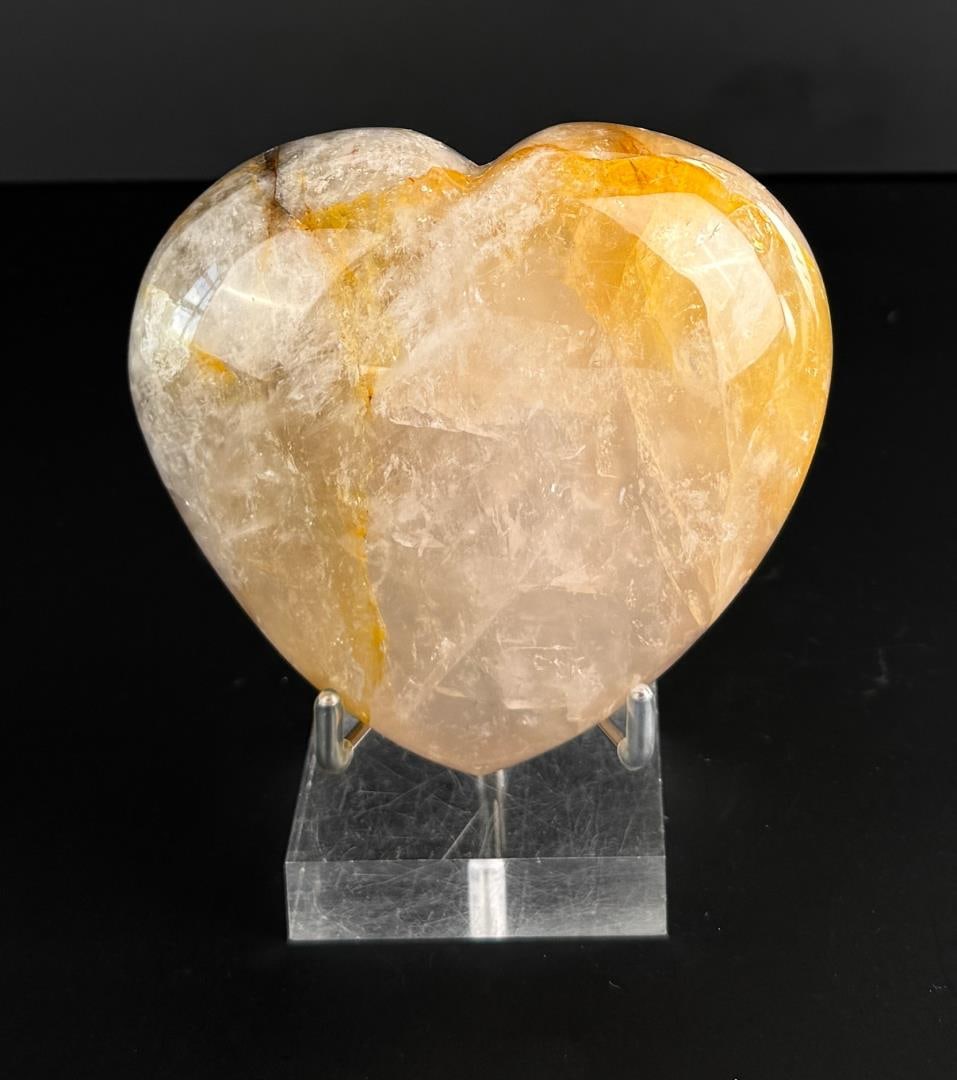 Golden Healer Quartz Crystal Heart (1 of 3)