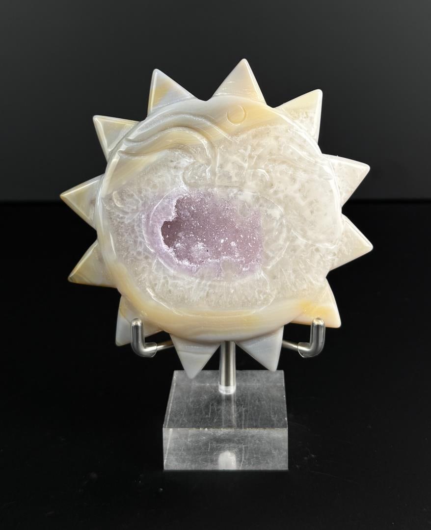 Polished Agate Geode Sun Face (1 of 4)