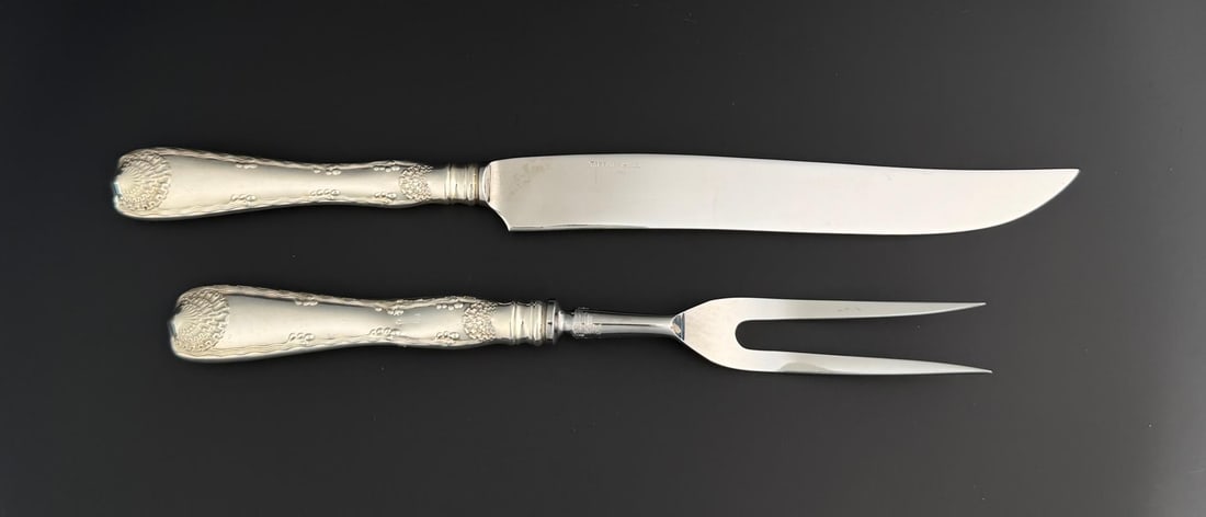 Tiffany & Co Sterling Wave Edge Carving Set (1 of 11)
