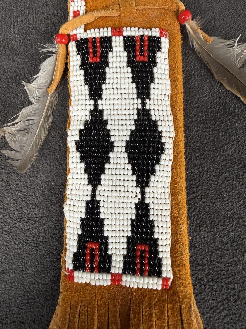 Native American Indian Beaded Pipe Bag - 3