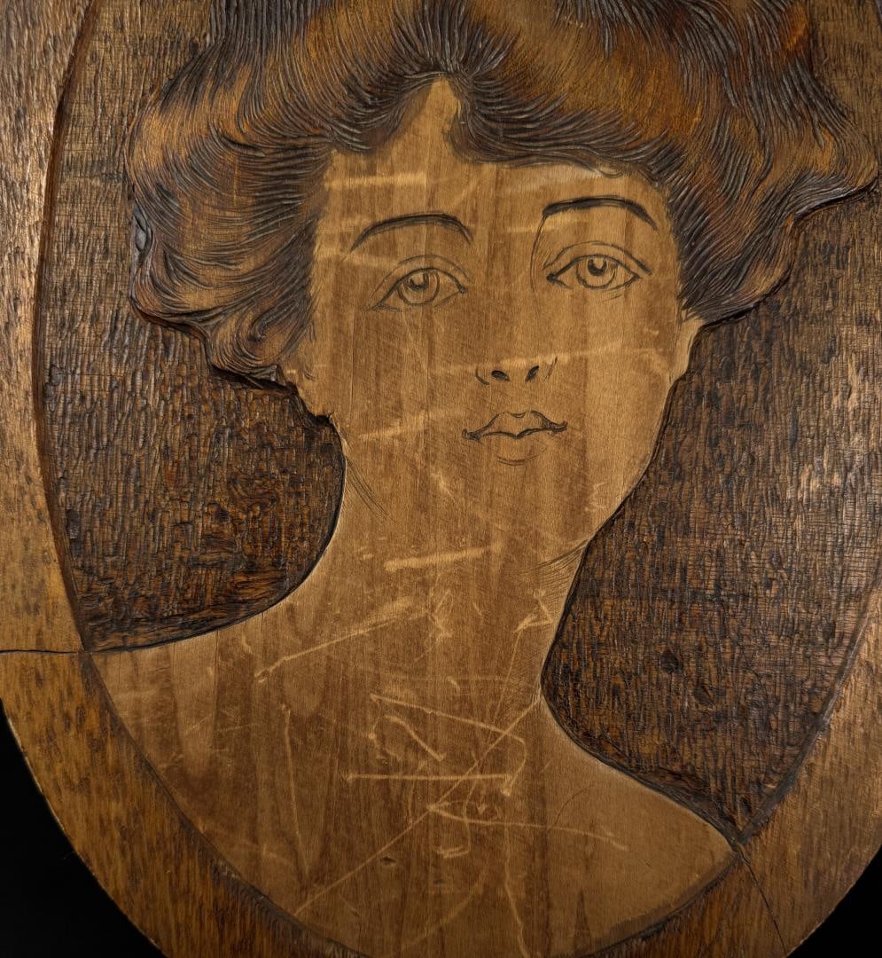 Anna Applegate Pyrography Portrait - 2