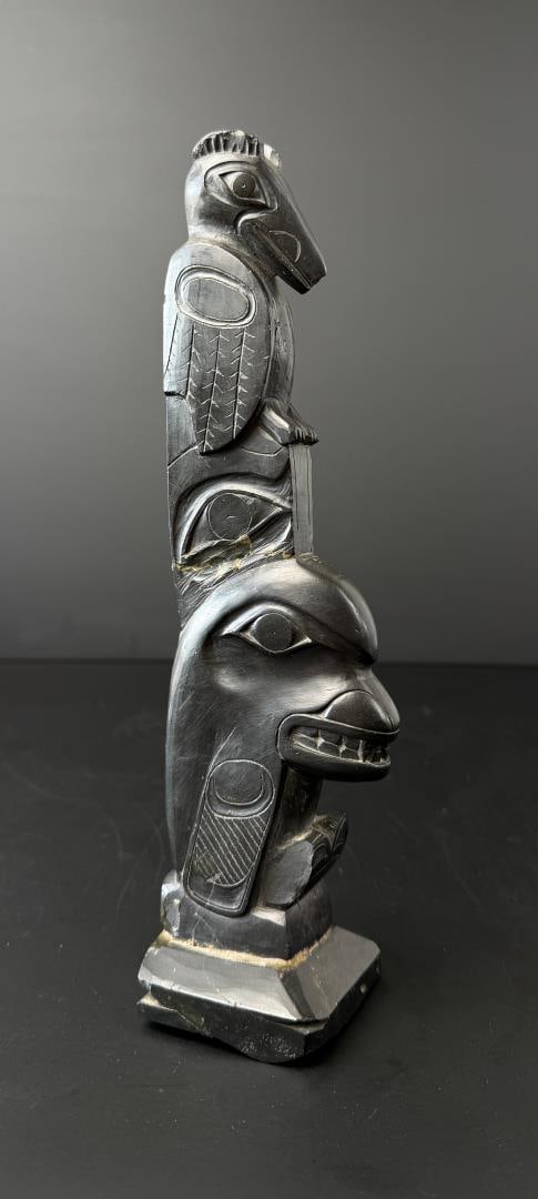 Northwest Coast Haida Argillite Totem Pole (1 of 9)