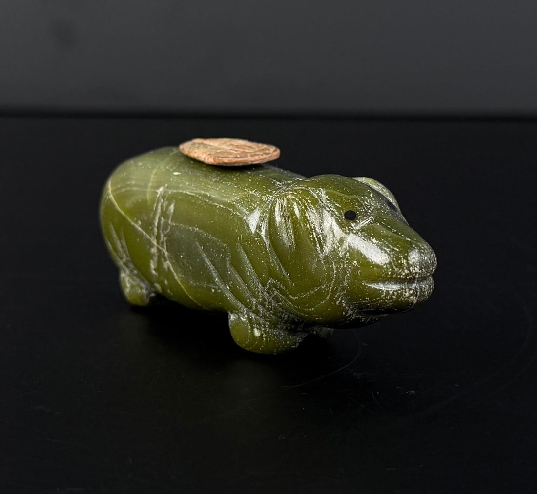 Zuni Carved Pig Fetish Trilobite Fossil (1 of 8)