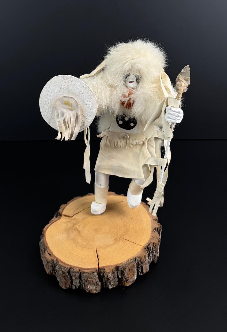 Hixson Vera Hudson Hopi Indian Kachina Doll: 10 1/4" by 7 1/4" by 6 5/8". Kachina dolls are extremely delicate, with fragile appendages, paint, and construction that are highly susceptible to damage during handling and transit. While we will tak