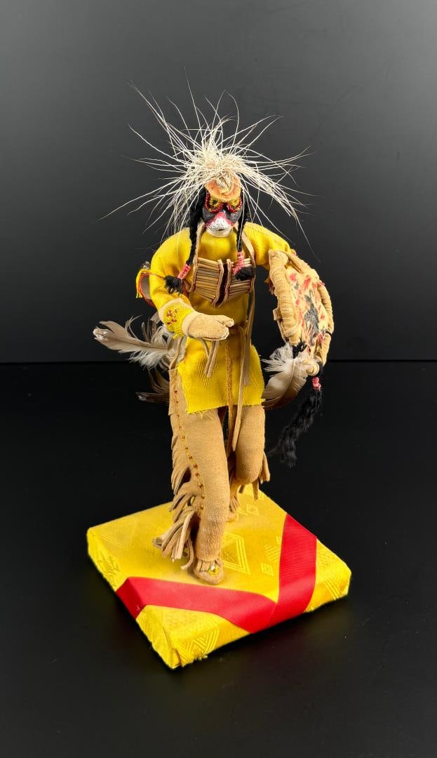 Michael Spotted Blanket Indian Doll: 12 1/2" by 6 7/8" by 5 7/8".