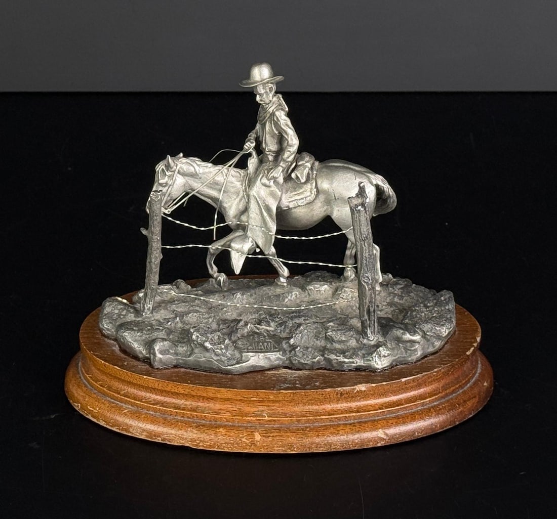 Don Polland Chilmark Line Rider Pewter Sculpture (1 of 8)