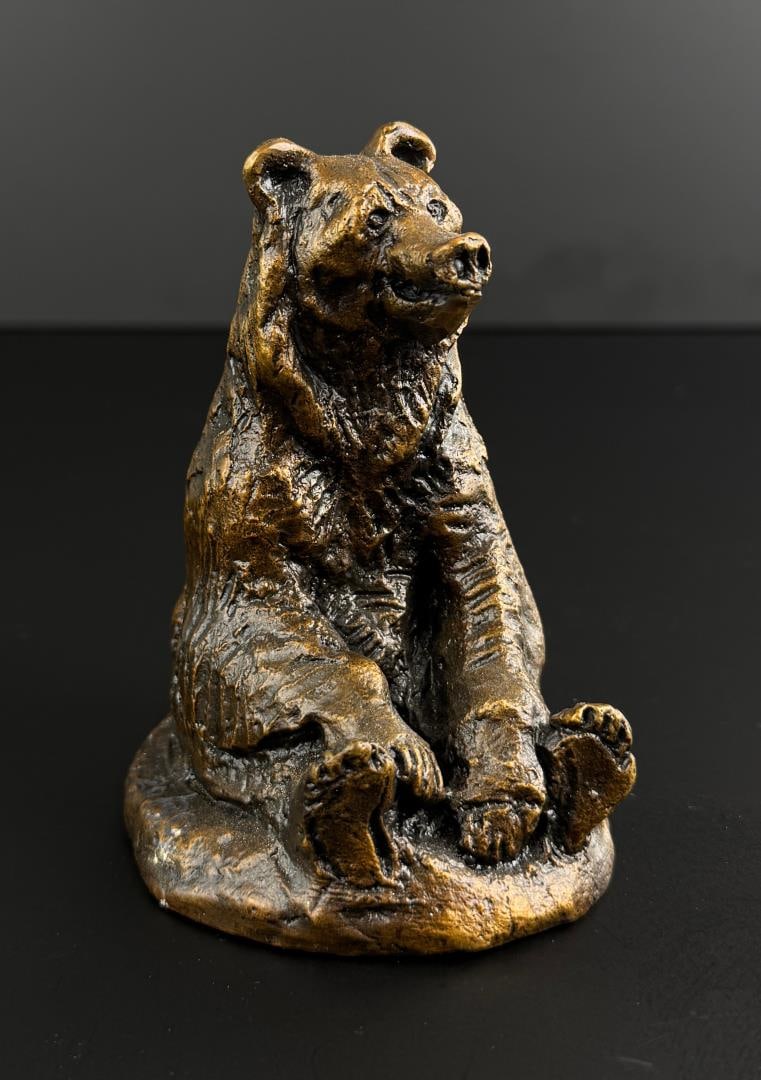 Charles M Russell Montana Sitting Bear Bronze (1 of 9)