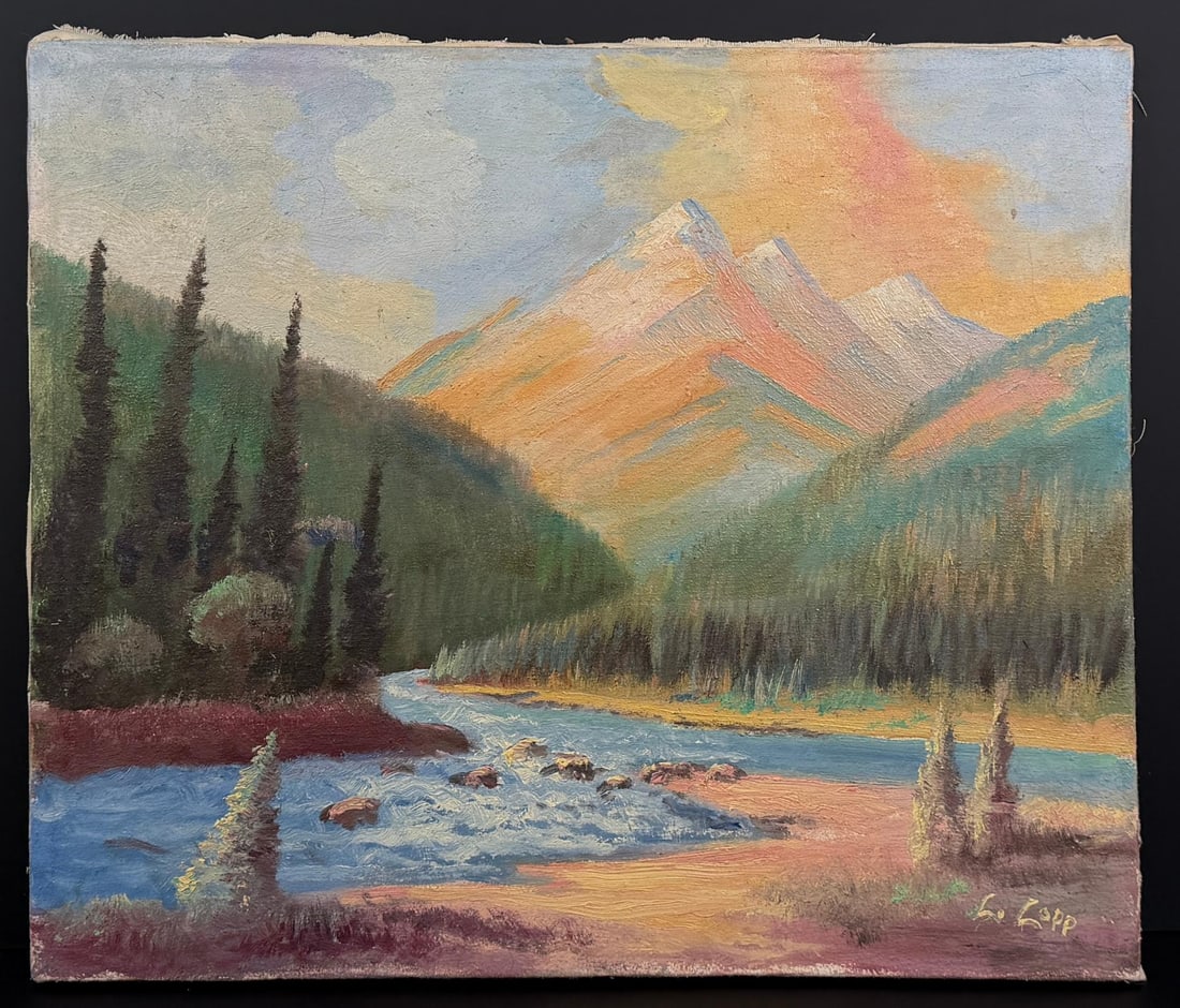 Harry Leonard Lopp Glacier Park Montana Painting (1 of 4)