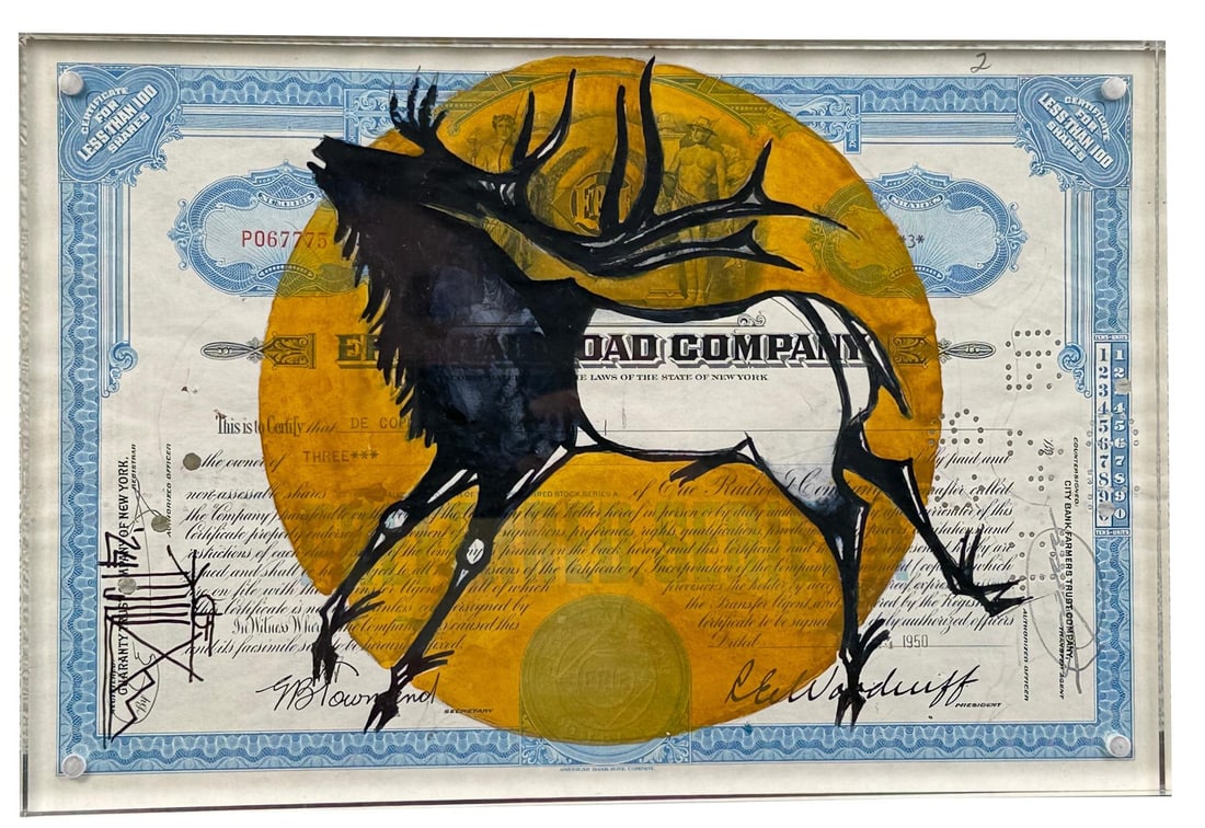 Joe Pulliam Oglala Sioux Ledger Art Painting (1 of 6)