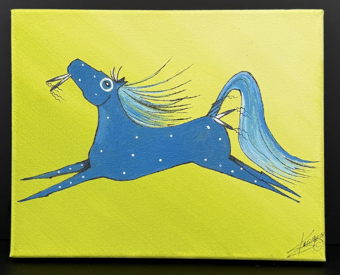 Kenny Miller Spirit Horse Ledger Style Painting (1 of 5)