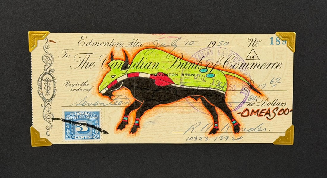 Lyle Omeasoo Blackfeet Montana Ledger Painting (1 of 3)
