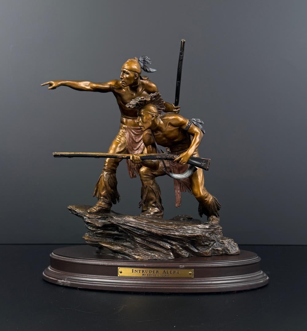 Ernie Cselko Intruder Alert Pewter Sculpture (1 of 7)