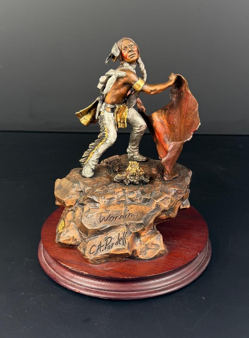 Christopher Pardell Warning Pewter Sculpture (1 of 8)