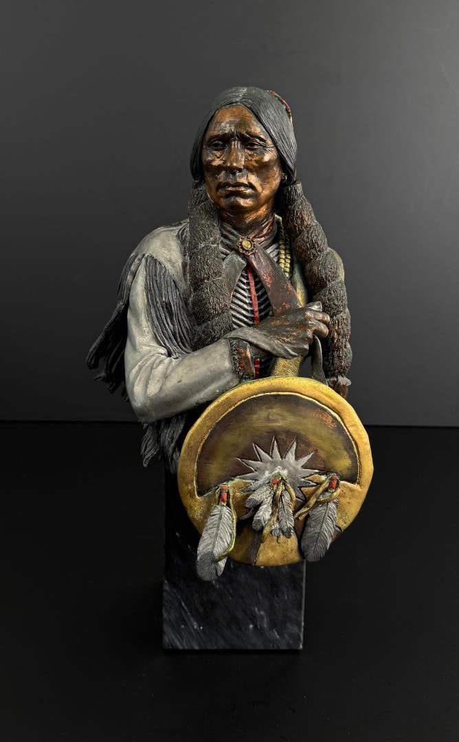 Christopher Pardell Defiant Comanche: 13 1/2" by 6 1/2" by 5 3/4".