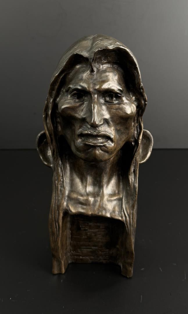 Frederic Remington The Savage Resin Sculpture: 10" by 5" by 4 3/4"