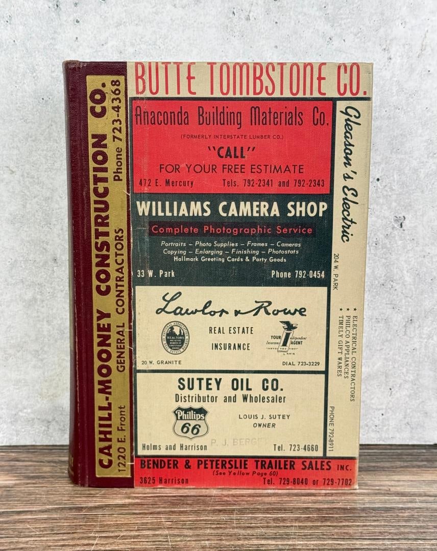 Polk 1961 Butte Montana City Directory: Nice example.